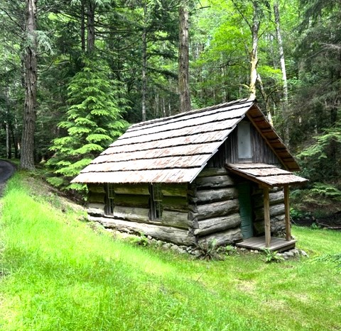 Historic cabin on Blakely Island
