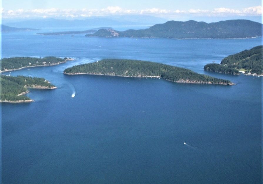 Obstruction Island from the air